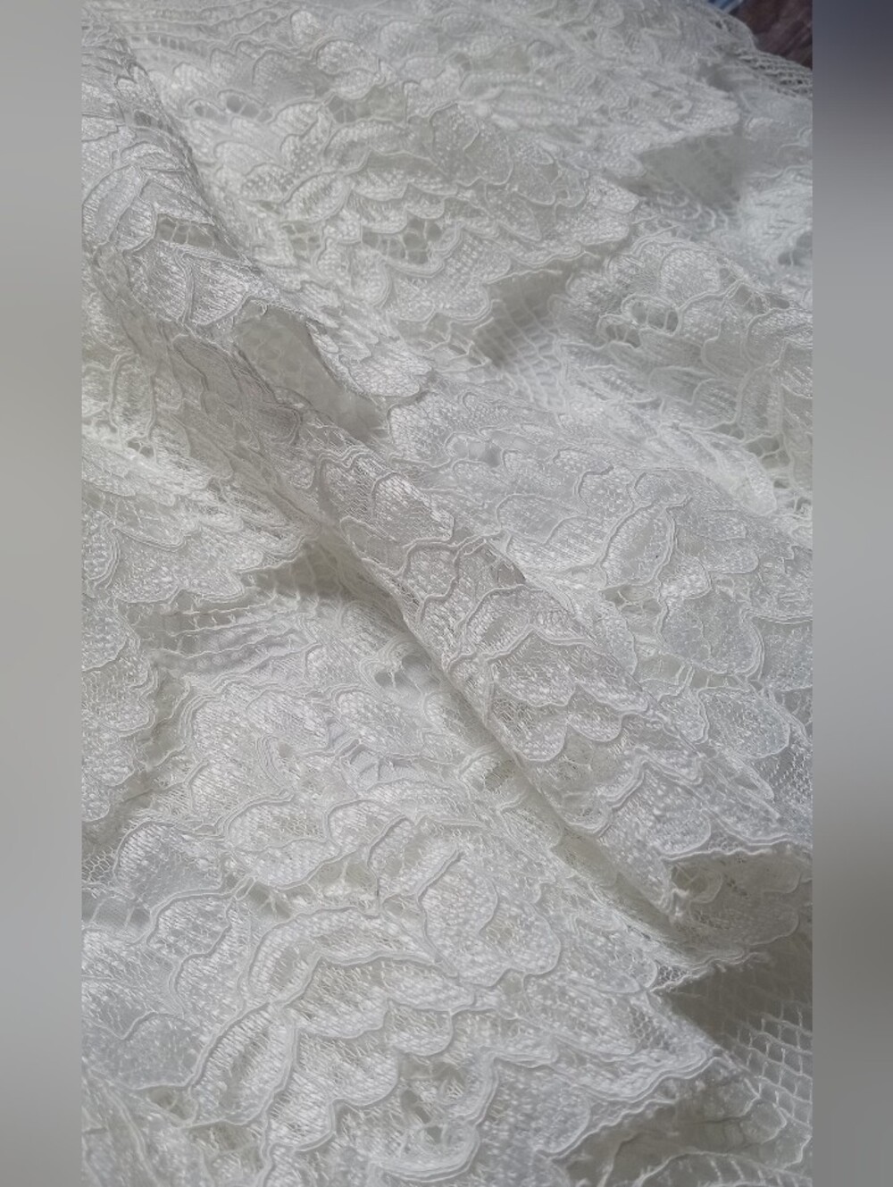 White Teeze Me Junior Womens Ladder Trim Tiered Floral Lace Fit Flare Dress 1/2 - Picture 5 of 11